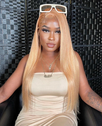 Honey blonde 13x4 frontal wig